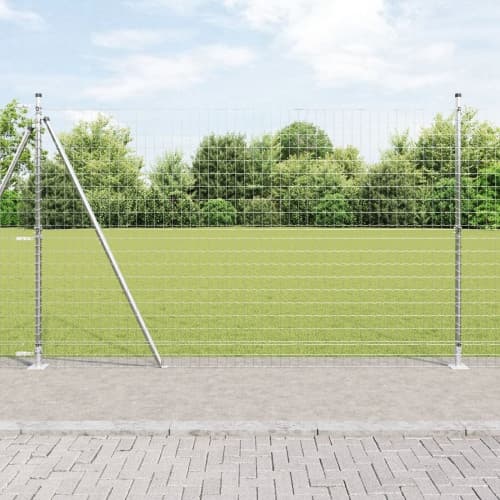 Euro Fence med 7 flänsade stolpar 1,6x10 m Galvaniserat stål