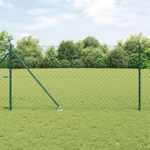 Kedjestängsel med 13 spikposter 1.4x25 m Galvaniserat stål