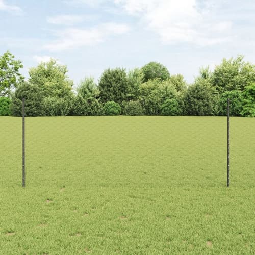 Staketposter 10 st U-kanal Grå 100 cm Stål, vidaXL Sexkantigt staket Grå 1x10 m Stål