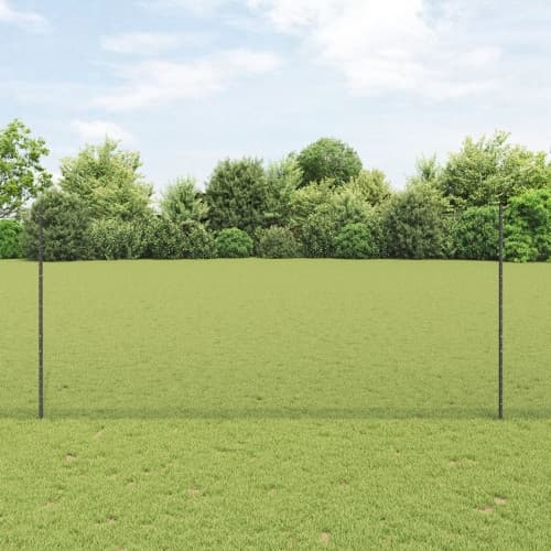 Stängselstolpar 10 st U-kanal Grå 140 cm Stål, vidaXL Hexagonalt stängsel Grå 1.4x10 m Stål