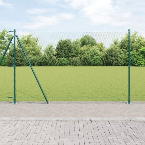 Avskärmning Set 2-pack Grön Stål, PVC 25 x 1,5 m Hållbar