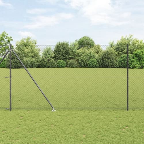 Kedjegaller Set med 2 Grå Stål 25 x 1,5 m Hårt Kedjegaller