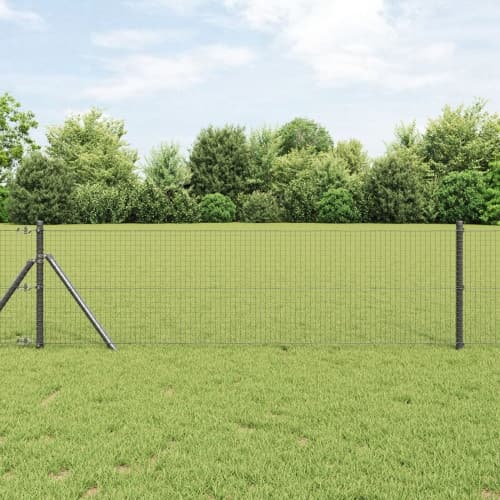 Svetsat Tråd Stängsel Grå 0,5x50 m Stål
