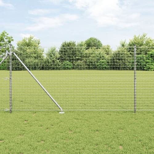 Staketstolpar med Spik 13 st Ø32 mm 140 cm Galvaniserat Stål