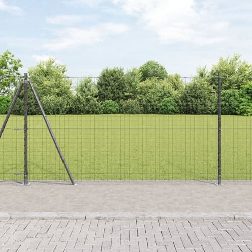 Stängselstolpar med Basplattor 13 st Ø32mm 68.5cm Galvaniserat Stål