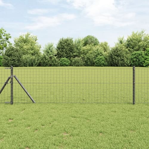 Staketpinnar 13 st Grå Ø32 mm 80 cm Galvaniserat Stål