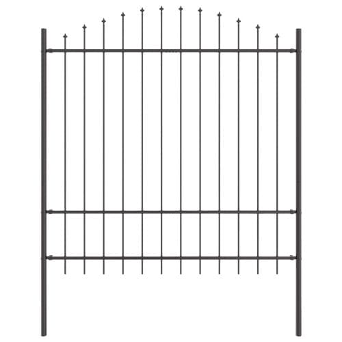 Gräsgaller med Bågtopp Grå 1,7x1,75 m Stål