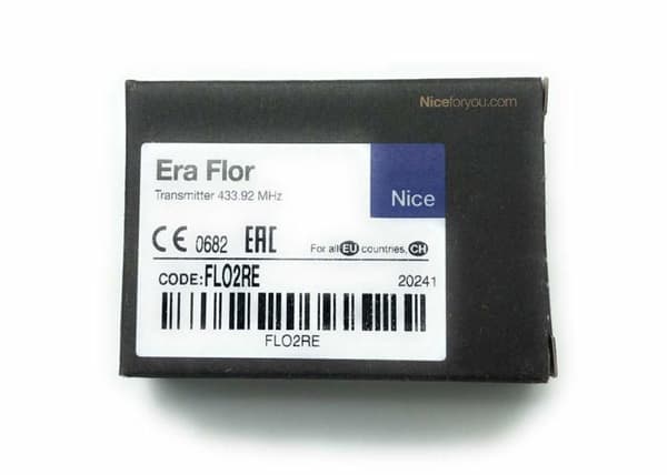 Nice - FLO2RE - Fjärrkontroll/Avsändare, 2 kanaler, frekvens 433,92 MHz Rolling Code!!!