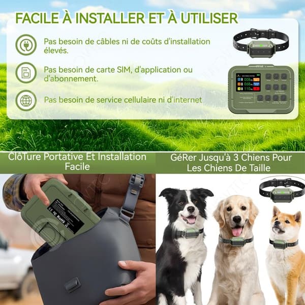INN Elektrisk avskärmning 1000mah 3 lägen IPX7 radarpositioneringsteknologi för inomhus- och utomhusbruk Typ-C