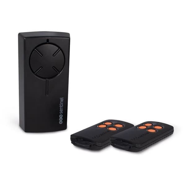 SCS SENTINEL Universal Radiomodtager Sæt - 12/24V - Med 2 Fjernbetjeninger. Orange Knapper - RadioGate Sæt