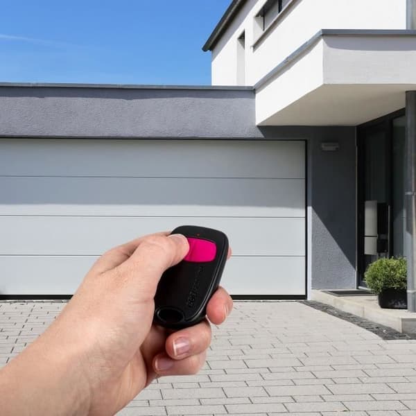 2-kanals fjernbetjening - SCS SENTINEL - SimplyControl - Fuchsia, rækkevidde 40m, frekvens 433,92 MHz, CR2032 lithiumbatteri inkluderet