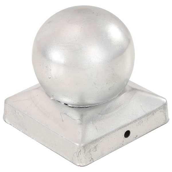 Stolphattar klot 6 st galvaniserad metall 91x91 mm
