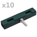 Miniatyrbild 1 av 2: Sammankopplare för galler U-form 10 set grön