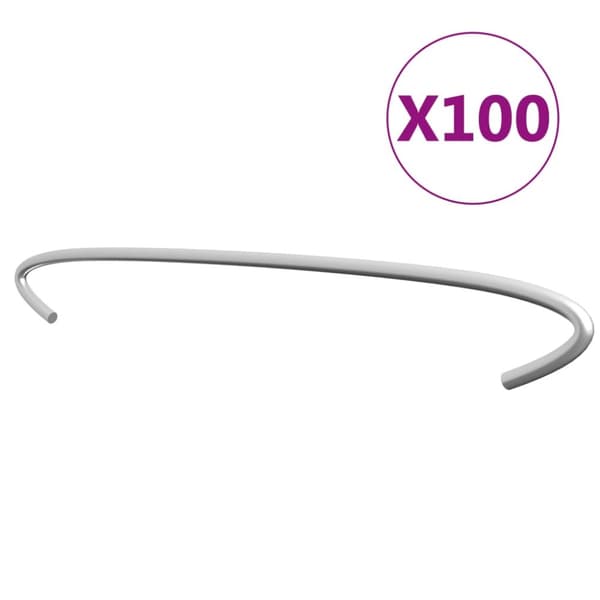 Krokar till gabion 100 st galvaniserat stål 50 cm