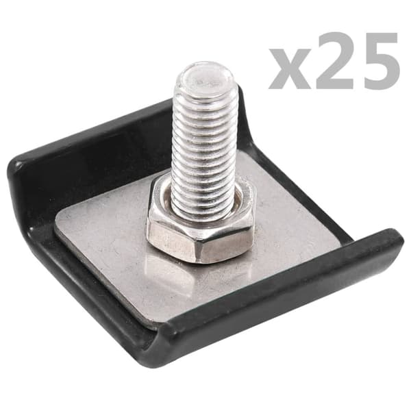 Sammankopplare galler 25 set antracit