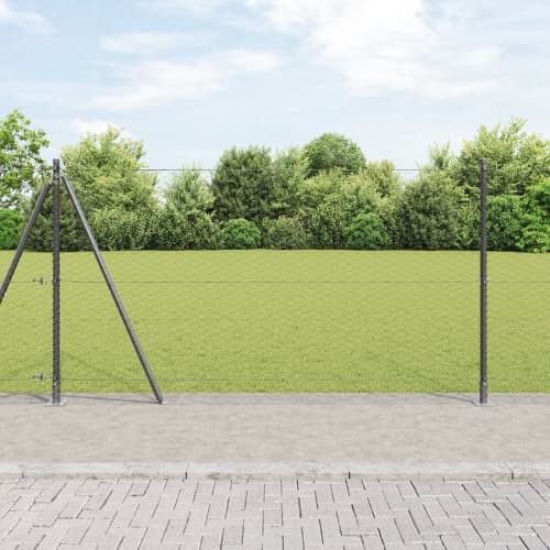 Hexagonstängsel Grå 1.4x25 m Stål