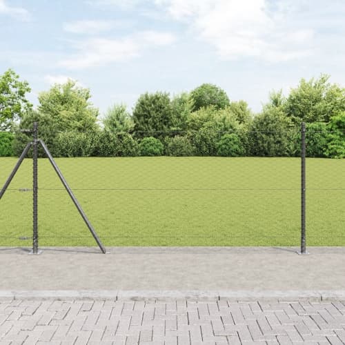 Hexagon Stängsel Grå 0.8x25 m Stål