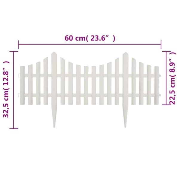 vidaXL bedhegn 17 stk. 10 m hvid