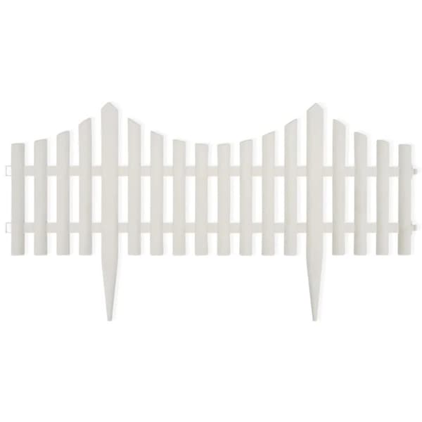 vidaXL bedhegn 17 stk. 10 m hvid