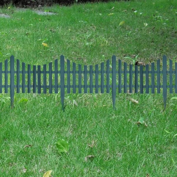 vidaXL bedhegn 17 stk. 10 m grøn