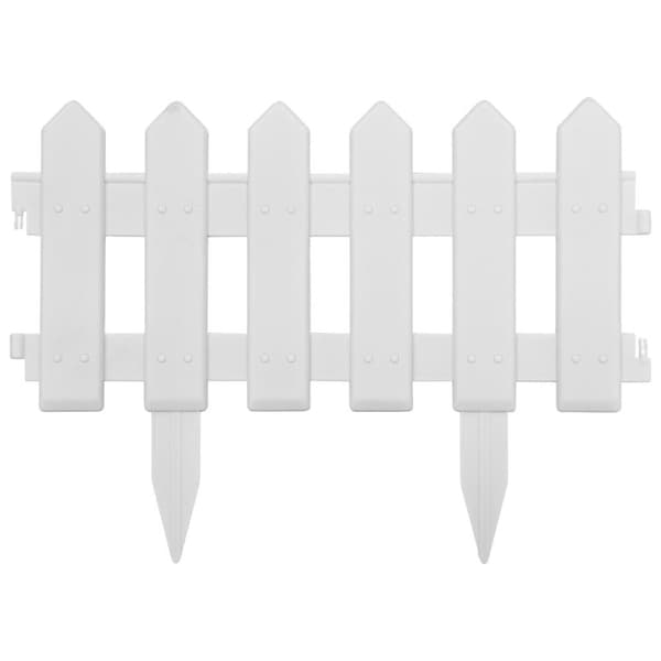 vidaXL bedhegn 25 stk. 10 m PP hvid