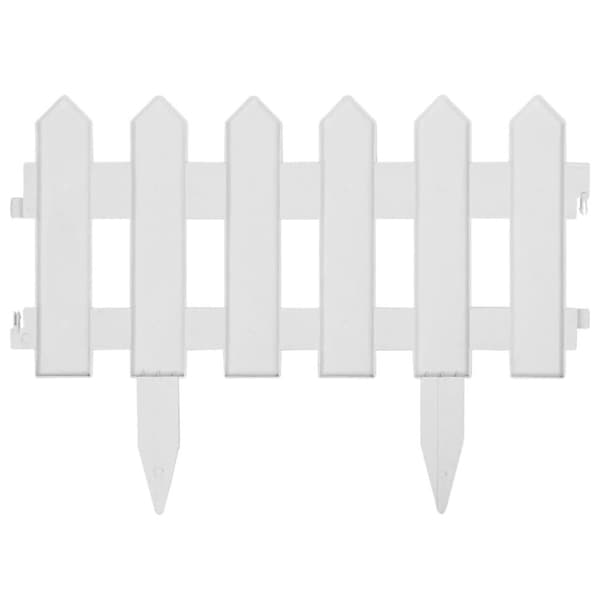 vidaXL bedhegn 25 stk. 10 m PP hvid