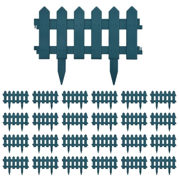 vidaXL Rabattkant 25 st grön 10 m PP