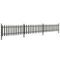 Miniatyrbillede 3 af 5: vidaXL stakit med stolper 3 stk. 614x80 cm WPC