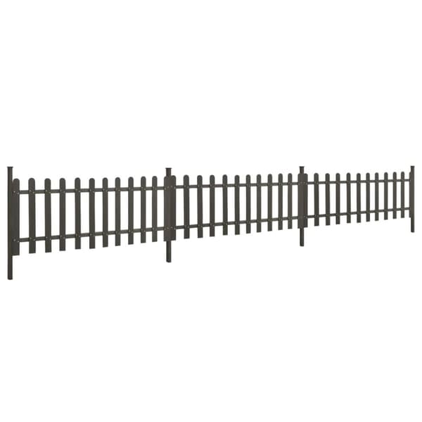vidaXL Stakittgjerde med stolper 3 stk WPC 614x80 cm