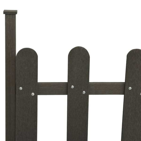 vidaXL Stakittgjerde med stolper 3 stk WPC 614x80 cm