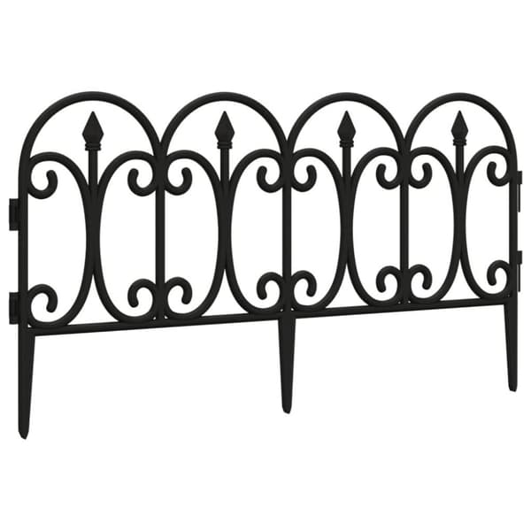 vidaXL Plenkanter 17 stk svart 10 m PP