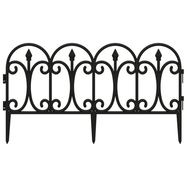 vidaXL Plenkanter 17 stk svart 10 m PP