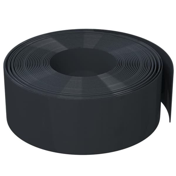 vidaXL Puutarhareunus 2 kpl musta 10 m 20 cm polyeteeni