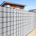 Miniatyrbild 4 av 4: Sekretessskärm - XMTECH - Rull 130m x 19cm - UV-beständig PVC - 60 fästen ingår - Grå