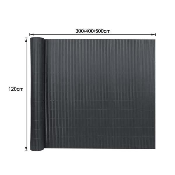 PVC kapell - XMTECH - 120x500cm - Antracit insynsskydd - Väderbeständig - Lätt att installera