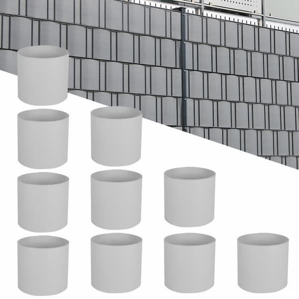 Sekretessskärm - XMTECH - 10 stycken - Styv PVC - 250 cm x 19 cm - Väderbeständig