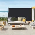 Miniatyrbild 3 av 4: XMTECH infällbar sidogardin 180x300cm i svart polyester för balkongträdgård