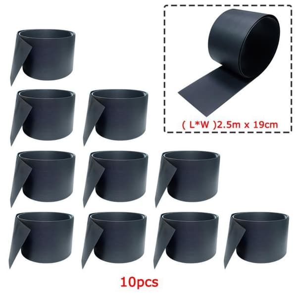 LZQ 10 stycken Förstärkt Privacy Screen PVC Privacy Film i rulle på 2,5 m x 19 cm, Opak och Anti-UV, för staket, antracit