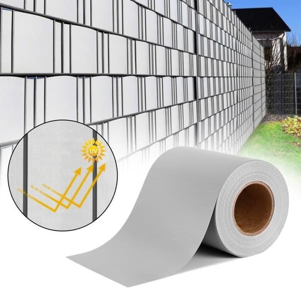 PVC-skyddsskärm - LZQ - 65m x 19cm - Opak - Anti-UV - Väderbeständig
