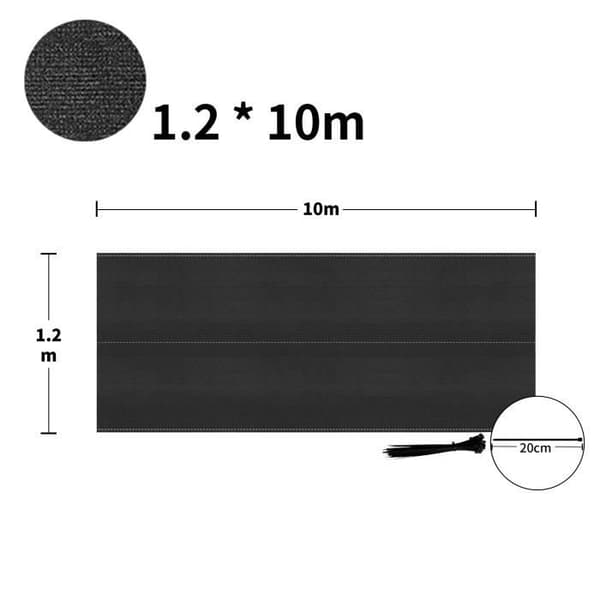 LZQ Privacy Screen - Skuggnät för balkong Trädgårdsterrass - Antracit, 1,2 x 10 m