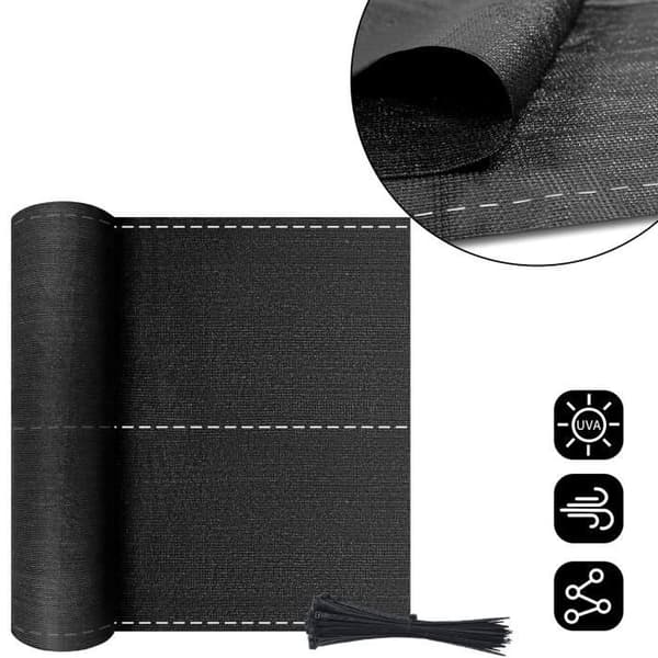 LZQ Privacy Screen - Skuggnät för balkong Trädgårdsterrass - Antracit, 1,2 x 10 m