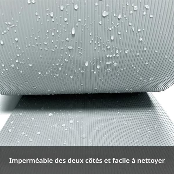 Förstärkt PVC-skyddsskärm - LZQ - Ljusgrå - 10 stycken - 2,5 m x 19 cm - Opak och anti-UV