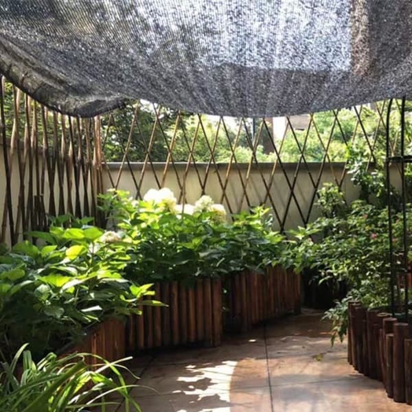 LZQ Privacy Screen, Vindskärm, Skuggnät, Staket med buntband för balkong Trädgårdsterrass - antracit, 1 x 10 m