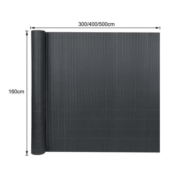 PVC kapell - XMTECH - 160x400cm - Antracit insynsskydd - Väderbeständig - Lätt att installera