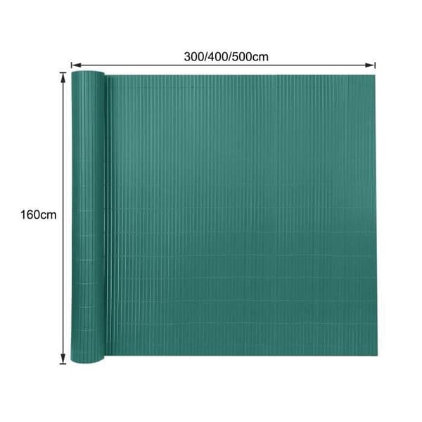 XMTECH PVC insynsskydd - 160x300cm - Grön - Balkong, terrass, trädgård
