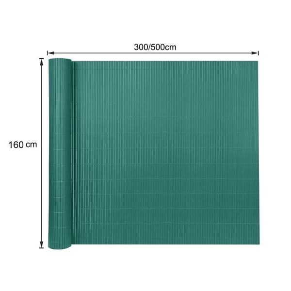 Stängsel - LZQ - Vindskydd PVC - 160 x 300 cm - Väderbeständig - Grön