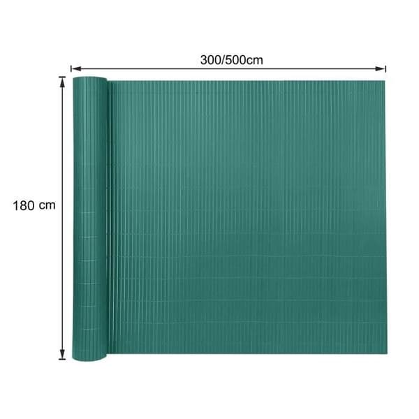 Privacy Screen PVC-stängsel LZQ - 180 x 500 cm - Grön - Väderbeständig