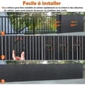 Miniatyrbild 3 av 4: LZQ PVC-skyddsstaket med buntband för trädgårdsterrassbalkong, väderbeständig - 180 x 300 cm, antracit