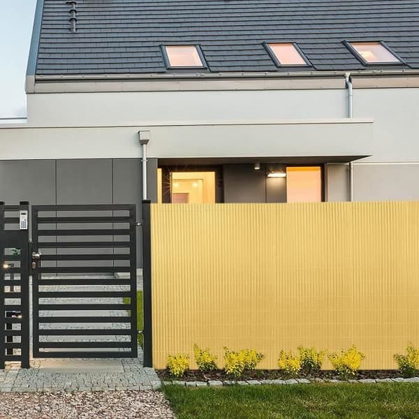 Brise Vue PVC - LZQ - 120 x 300 cm - Väderbeständig - Bambufärg - Lätt att installera