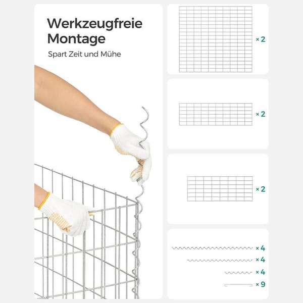 Rootz Gabion - Metalliverkko Gabion - Gabion Wall - Gabion Basket - Metalliverkko Gabion - Gabion Aita - Gabion Rakenne - Gabion Penkki - Hopea - 100